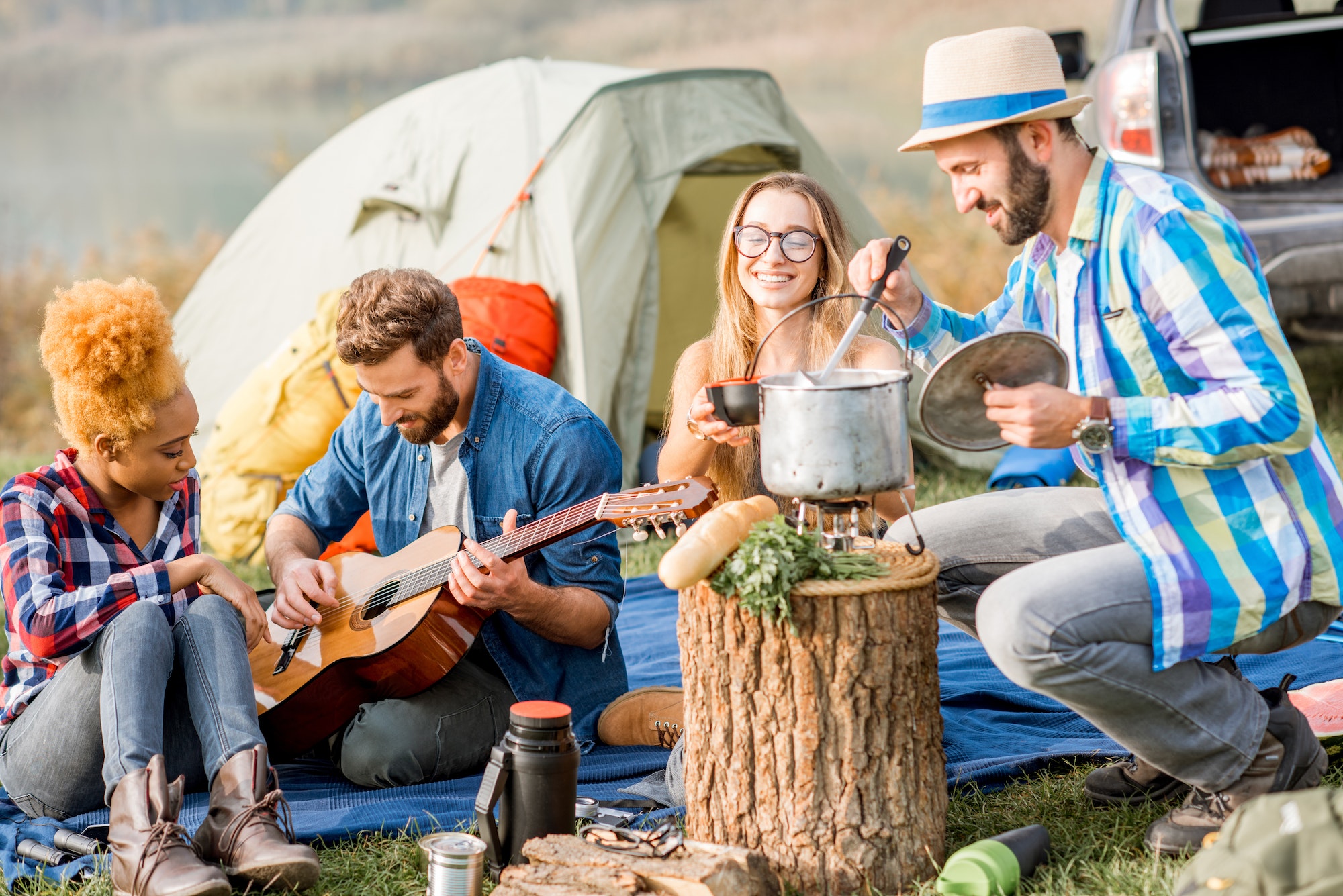 disfrutando con amigos